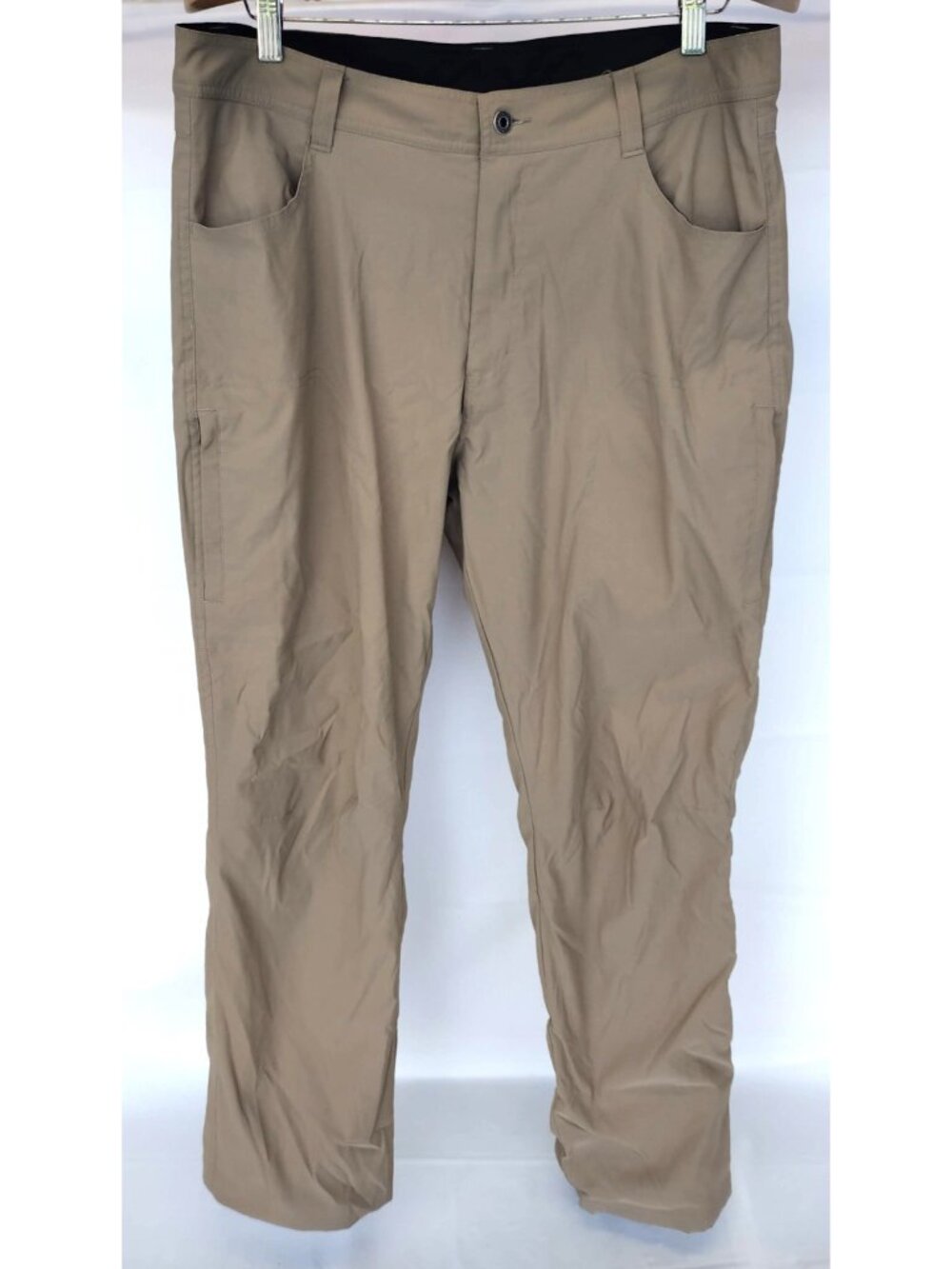 Eddie Bauer Fleece Lined Hiking Pants Beige Khaki Men's 36x32